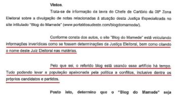 Em Catalão, juiz suspende publicação do Blog do Mamede