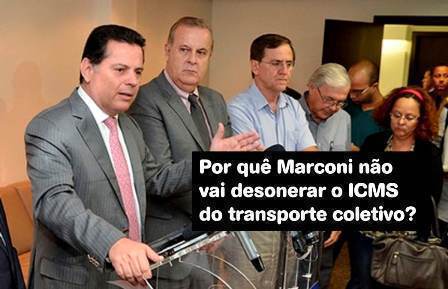 Marconi não vai tirar ICMS da tarifa do transporte coletivo, agora