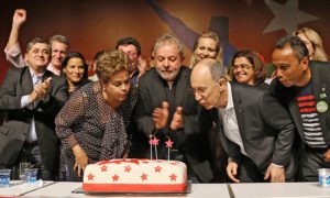 RS 35anosPT Com Lula Dilma e Mujica o PT celebra seus 35 anos foto Ricardo Stuckert Instituto Lula 201502060006