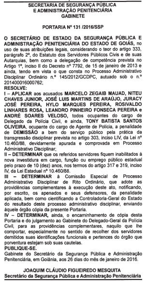 diario oficial exoneracao