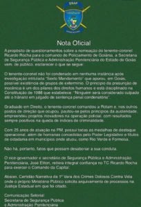 nota oficial ricardo rocha