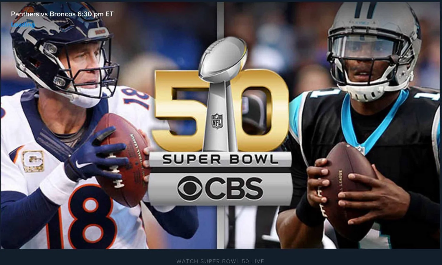 superbowl 50 ao vivo imagem cbs sports divulgacao