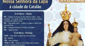 Imagem de Nossa Senhora da Lapa vai estar em Catalão