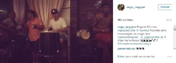 foto instagram neymar pagode