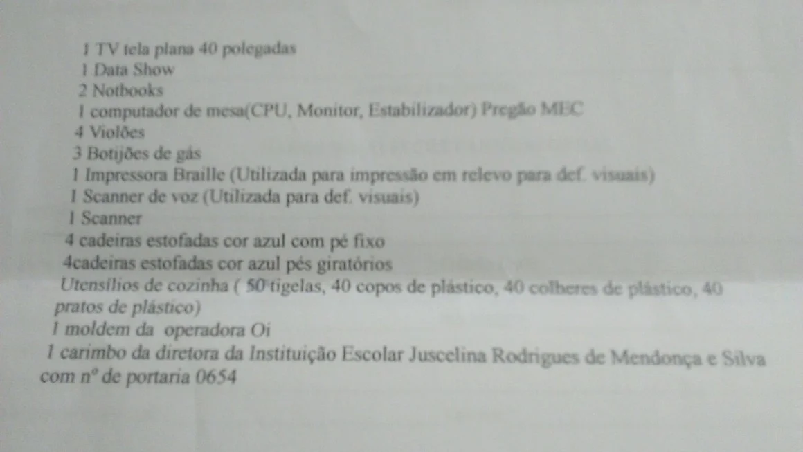 lista pedido estudantes