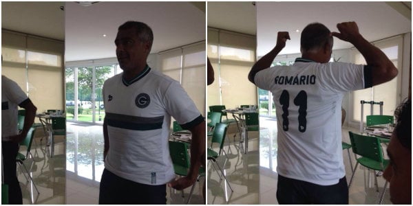 Romário veste camisa do Goiás