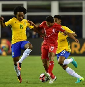 foto brasil e peru copa