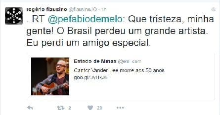 rogerio flausino lamenta morte de vander lee