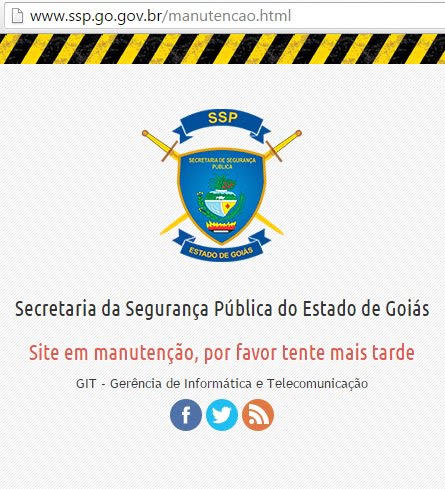 site fora do ar