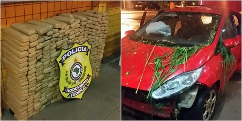 maconha em carro roubado jatai