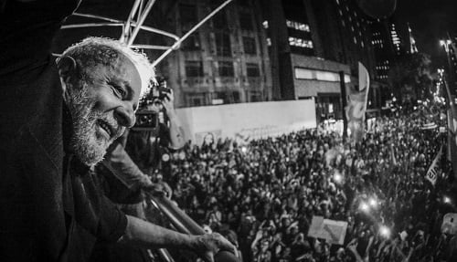 lula em preto e branco foto ricardo stuckert