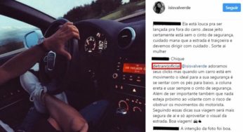 Isis Valverde leva ‘bronca’ do Detran em rede social