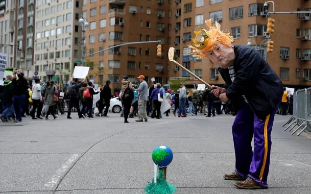 trump acordo paris manifestacao