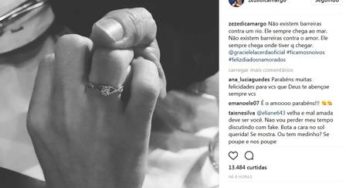 Zezé di Camargo pede Graciele em casamento