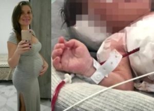 bebe baleado na barriga da mae