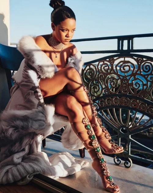 rihanna colecao sandalias