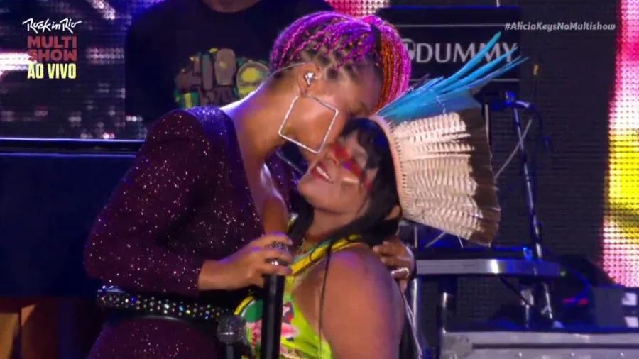 alicia keys e indigena rock in rio