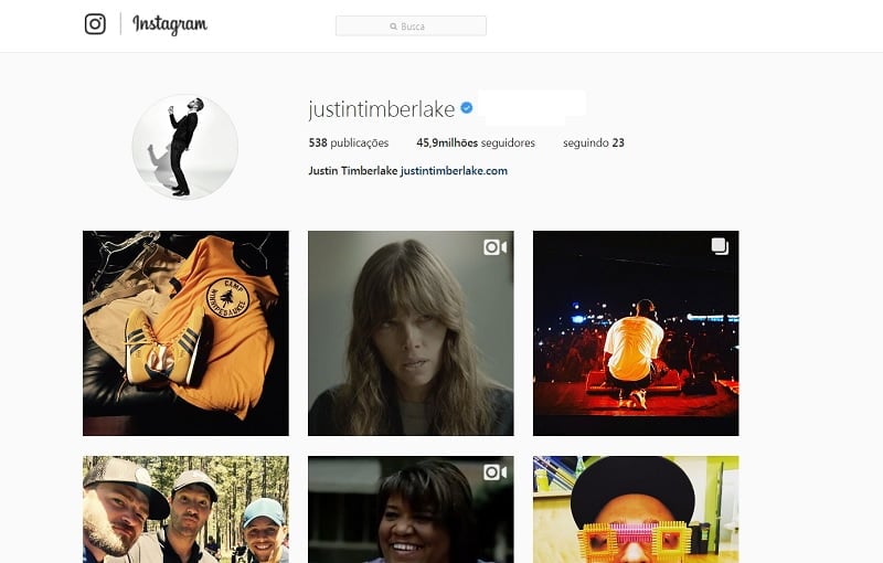 justim timberlake insta