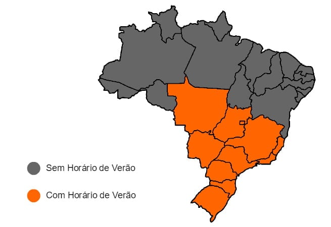 mapa brasil horario de verao