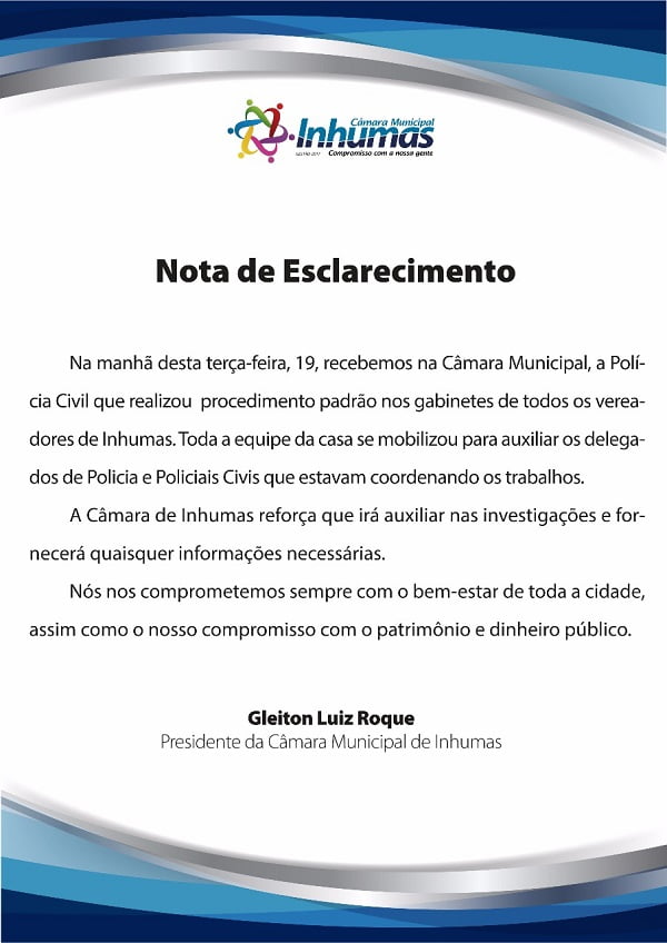 nota camara de inhumas