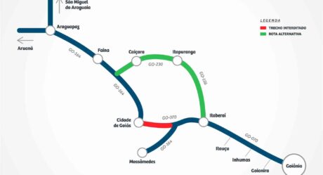 GO-070 vai ser interditada desvio passa por Itaberai
