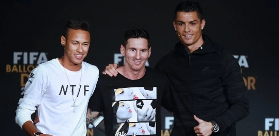 neymar messi e cr7