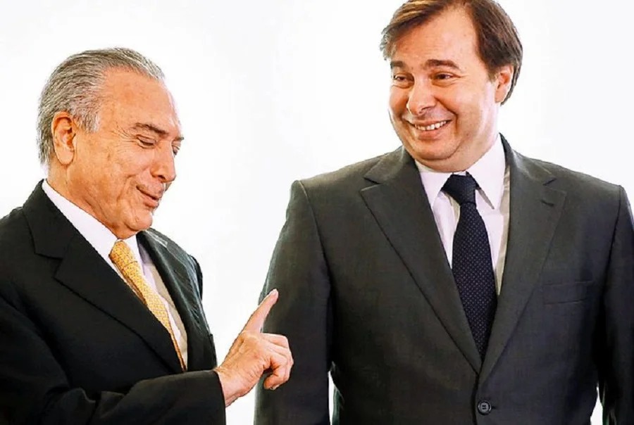 rodrigo maia e michel temer