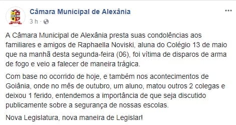 nota camara de alexania 