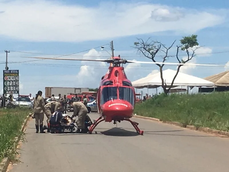 bombeiros resgatam pessoa baleada em aparecida foto divulgacao cbmgo