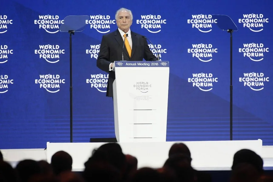 temer em davos divulgacao facebook