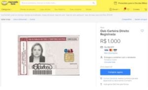 carteira oab mercado livre denuncia oab