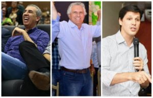 José Eliton, Ronaldo Caiado e Daniel Vilela: Candidatos a governador de Goiás (Foto Divulgação)