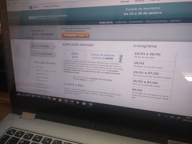 Inscrições no Sisu do segundo semestre começam nesta terça