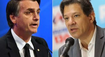 Pesquisa aponta crescimento de Jair Bolsonaro e Fernando Hadad