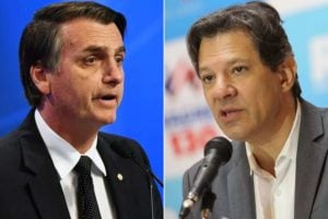 Jair Bolsonaro e Fernando Haddad, candidatos a presidente (foto divulgação)