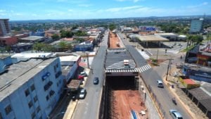 Obra da trincheira das avenidas Rudá, Tapajós e São Paulo, na Vila Brasília realizada pela prefeitura de Aparecida de Goiânia (foto Divulgação)