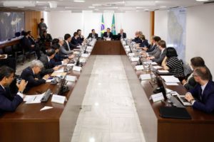 Bolsonaro reuniu minsitros nesta terça, 8 (foto Alan Santos PR)