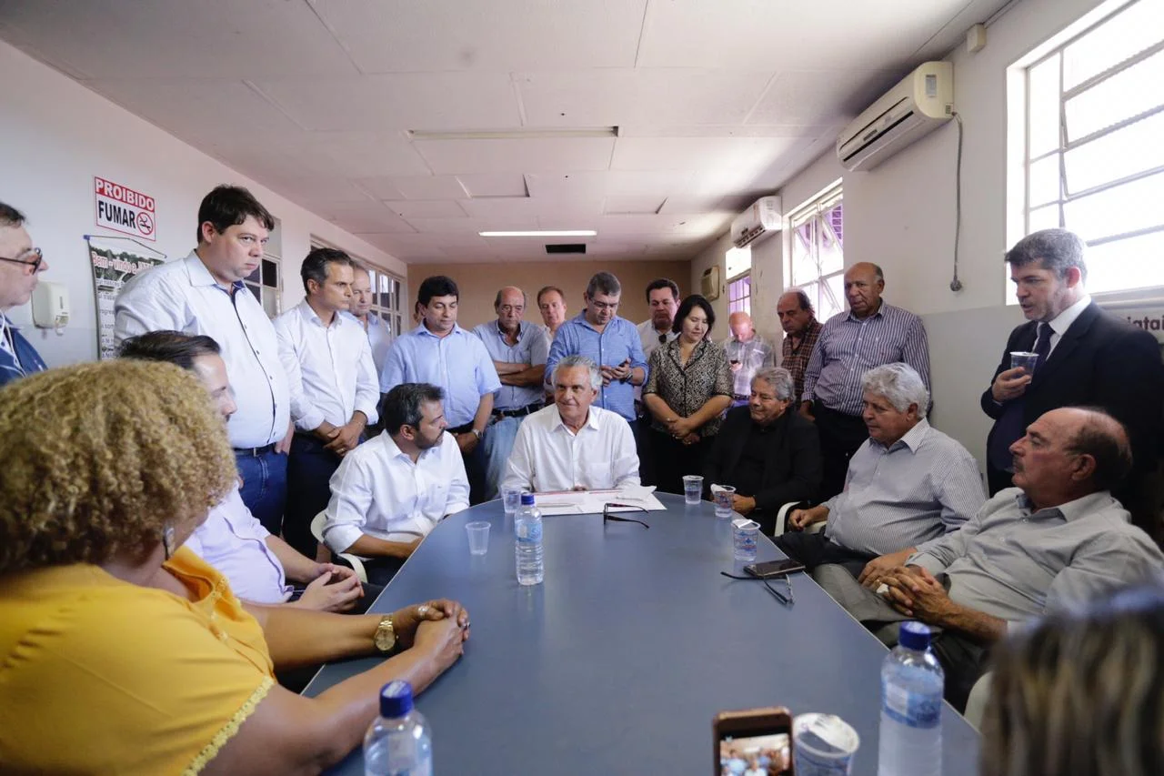 Ronaldo Caiado visitou o Sintego de Jataí (Foto divulgação)