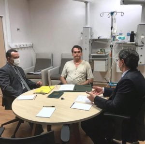 bolsonaro despacho hospitalfoto divulgacao