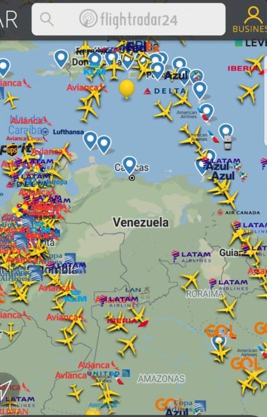 flight radar venezuela