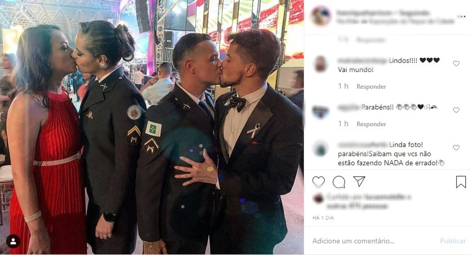 MP investiga homofobia após beijo gay em formatura de PMs no DF