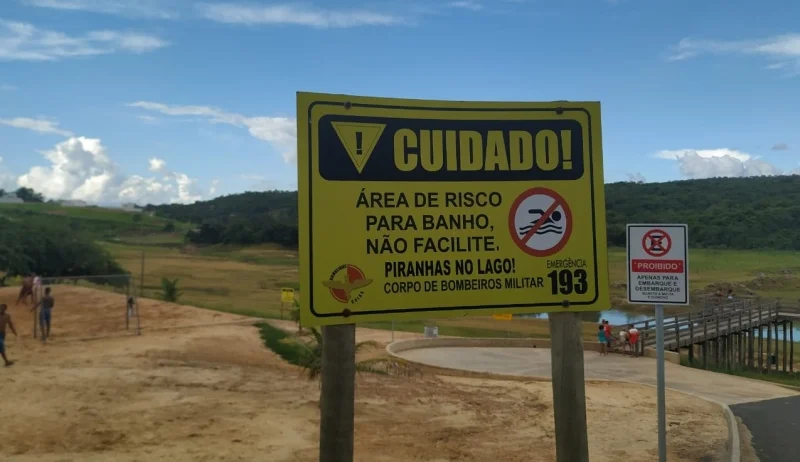 Piranhas atacam banhistas em lago de Caldas Novas