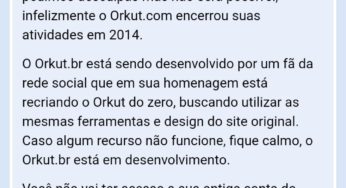 O Orkut voltou e animou muita gente! ( Só que não)