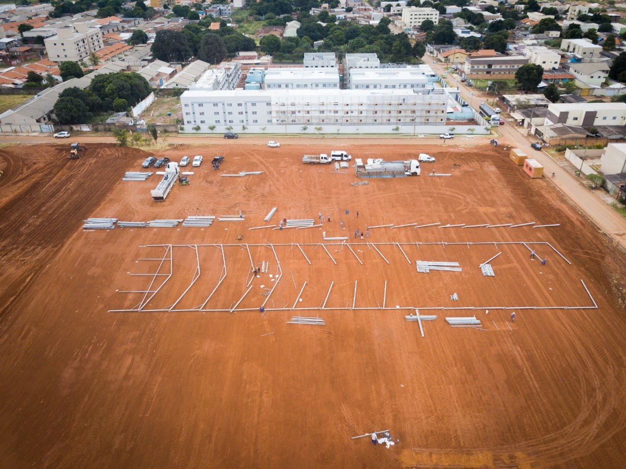 Iniciada construção de Hospital de Campanha de Águas Lindas de Goiás