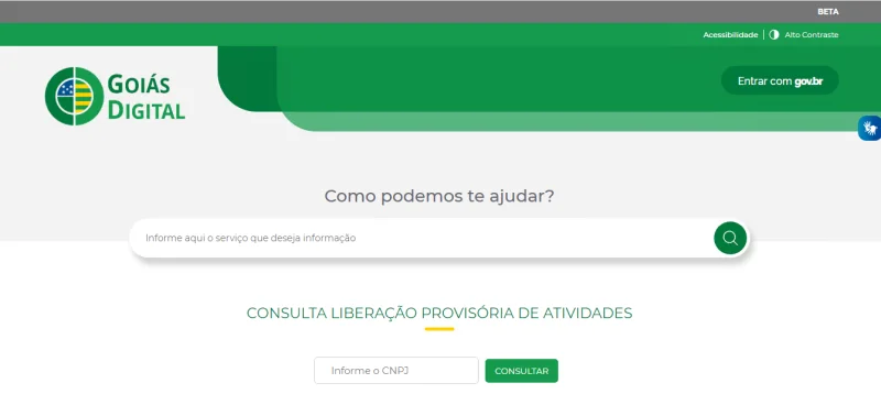 Plataforma permite que empresas consultem se poderão voltar a funcionar