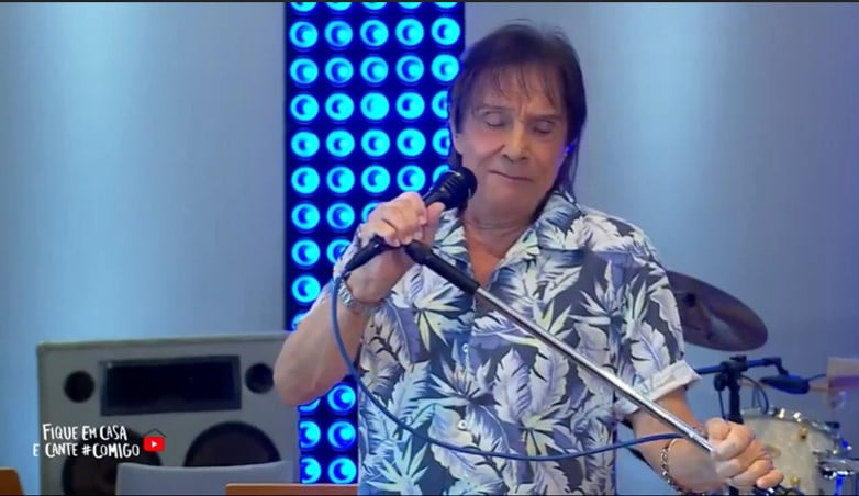 Roberto Carlos na live de aniversário