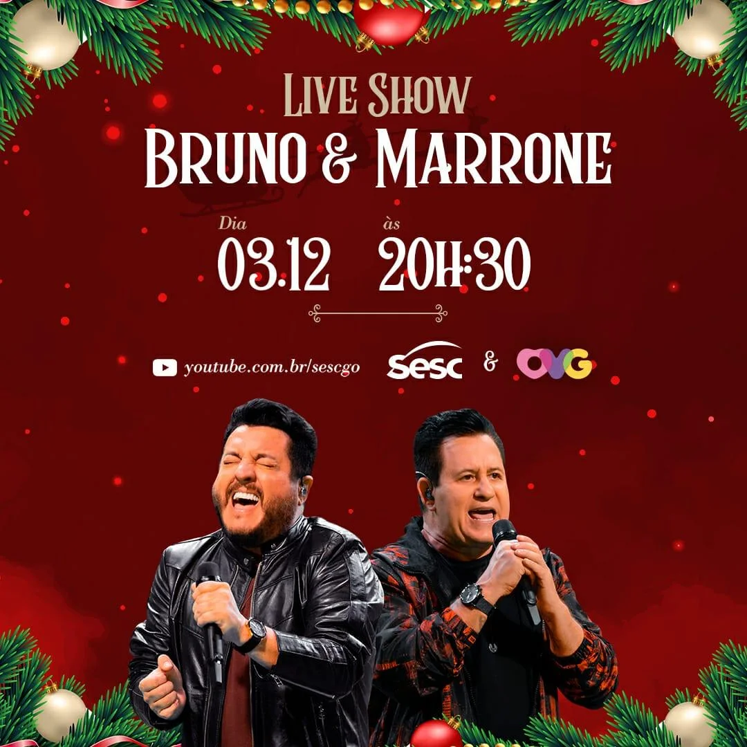 OVG promove Natal do Bem com Bruno e Marrone em live no lançamento