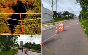 Cratera na Avenida Guarapari