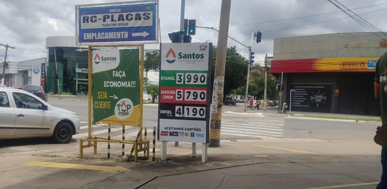 Preço da gasolina em Goiânia já é maior que a média nacional