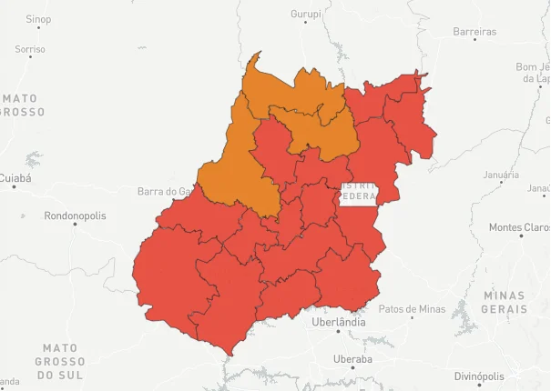 Região de Aparecida de Goiânia volta à situação de calamidade no mapa de risco